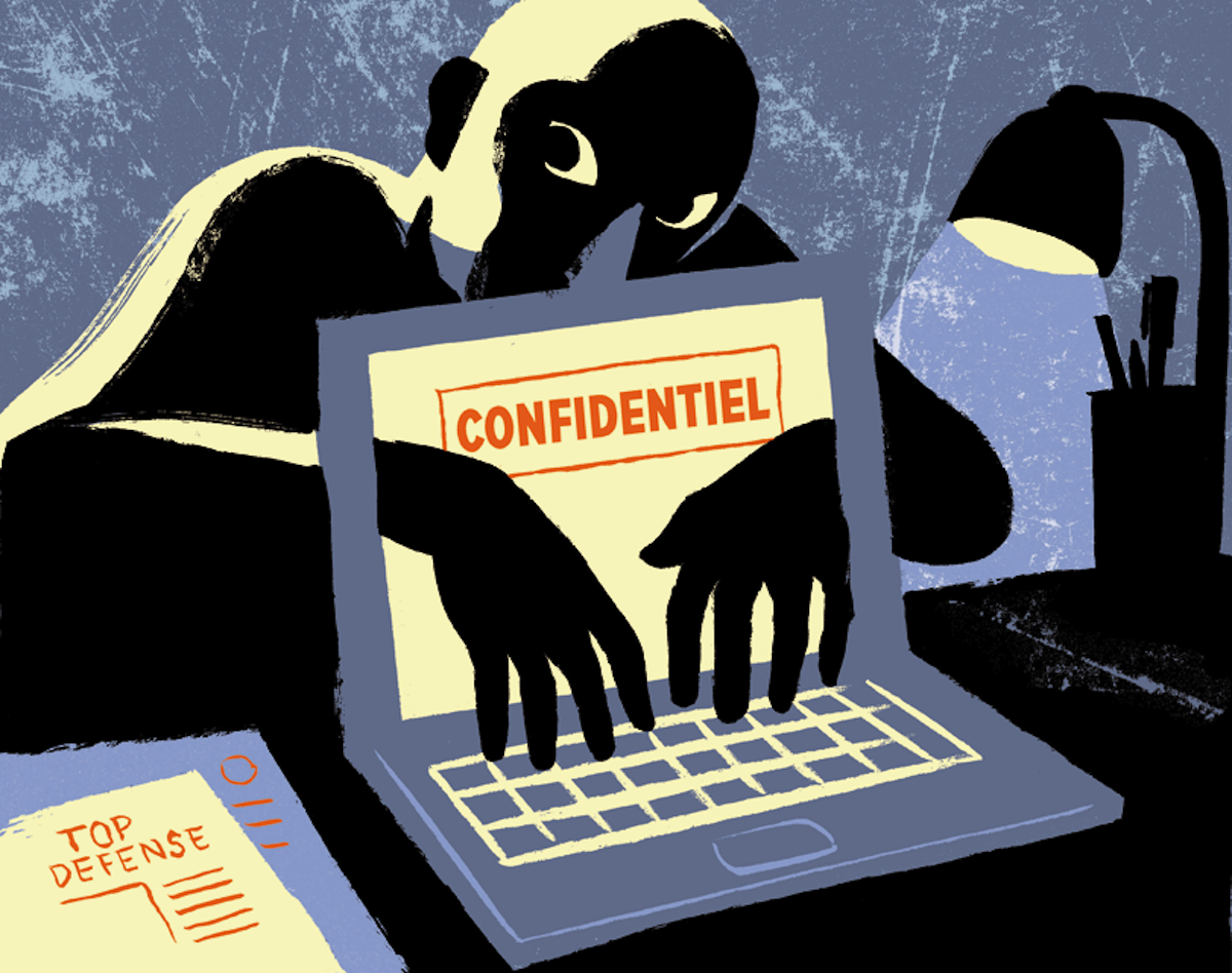 CyberSécurité — Dessin de l'illustrateur © Olivier Balez — http://olivierbalez.blogspot.fr/2011/12/le-monde-et-le-cyber-espionnage.html