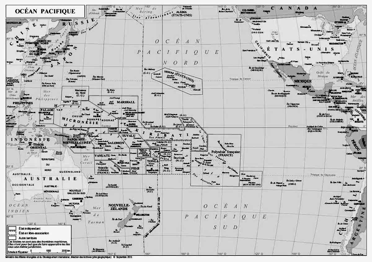 Carte Océan Pacifique