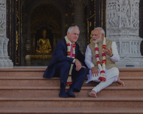 Le premier ministre australien Malcolm Turnbull et le premier ministre indien Modi en 2017.