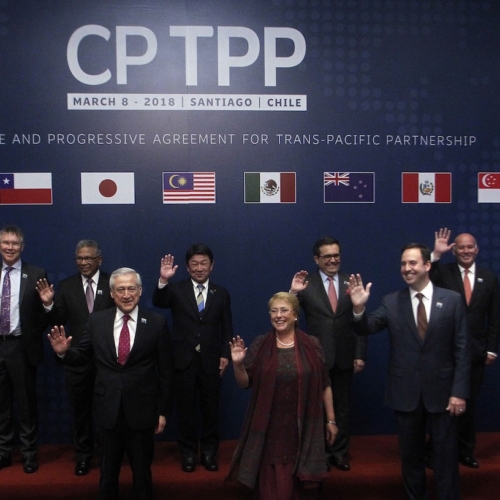 Signature de l'accord CPTPP (TPP-11) à Santiago de Chili.