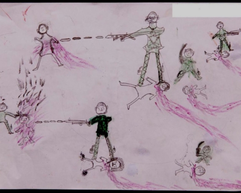 Rohingyas. Dessin d'enfants réfugiés au Bangladesh. Source : UNICEF/UN