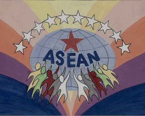 ASEAN, Association des nations de l'Asie du Sud-Est. Dessin participant au concours de dessins organisé par l'ASEAN.