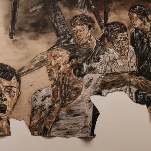 A detail of Leon Golub’s “Vietnam II” (1973), at the Smithsonian American Art Museum.CreditCreditThe Nancy Spero and Leon Golub Foundation for the Arts/Licensed by VAGA at Artists Rights Society (ARS), NY; Tate, London.