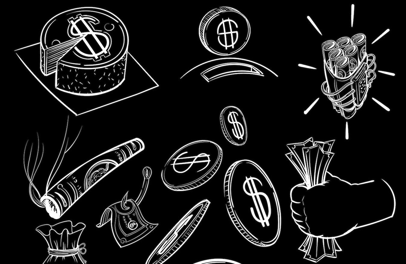 Illustration dessin Finance - Sources : Business vector created by rawpixel.com - www.freepik.com