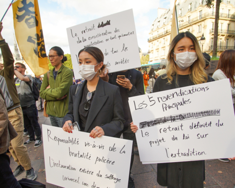 Paris : Manifestation pro-démocratique hongkongaise. Crédit © Pham Quang
