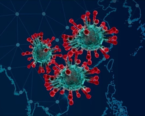 Coronavirus Illustration. Image Microscope électronique.