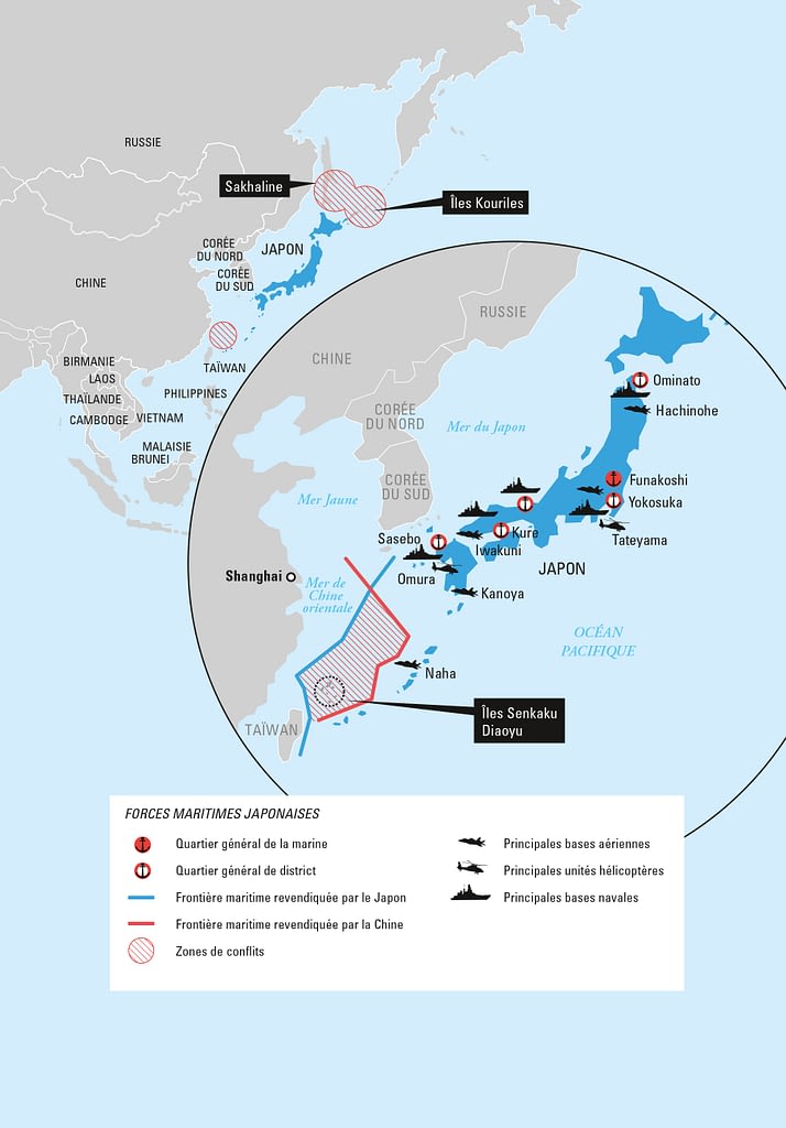 Infographie Forces Navales Japon. © IRIS France