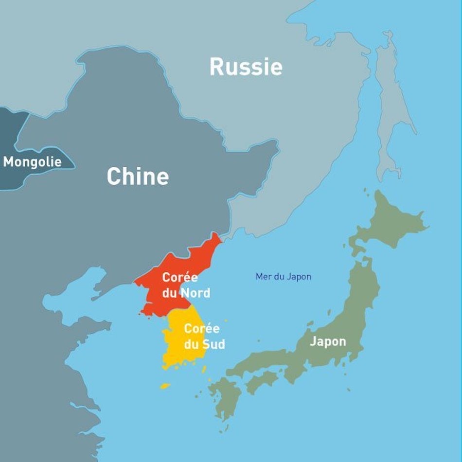 Carte de l'Asie du Nord-Est. Source : Wikipédia