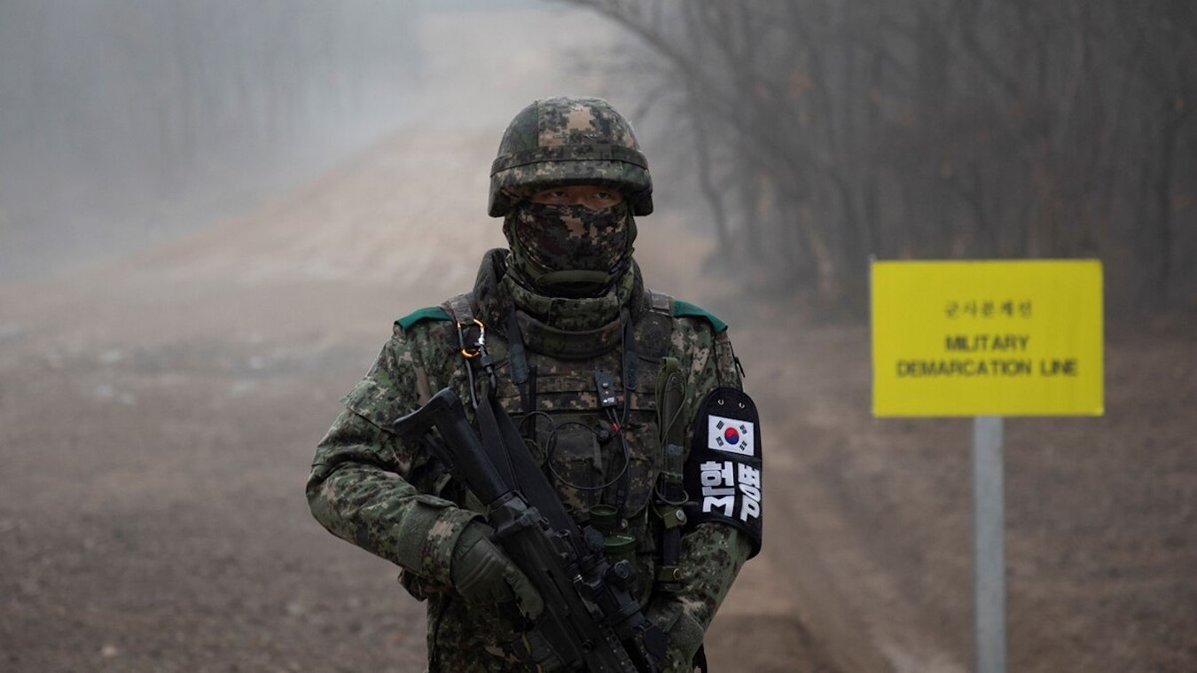 Corée du Sud : Soldat à la frontière Corée du Nord. Photo © Ministère de la Défense de la République de la Corée.