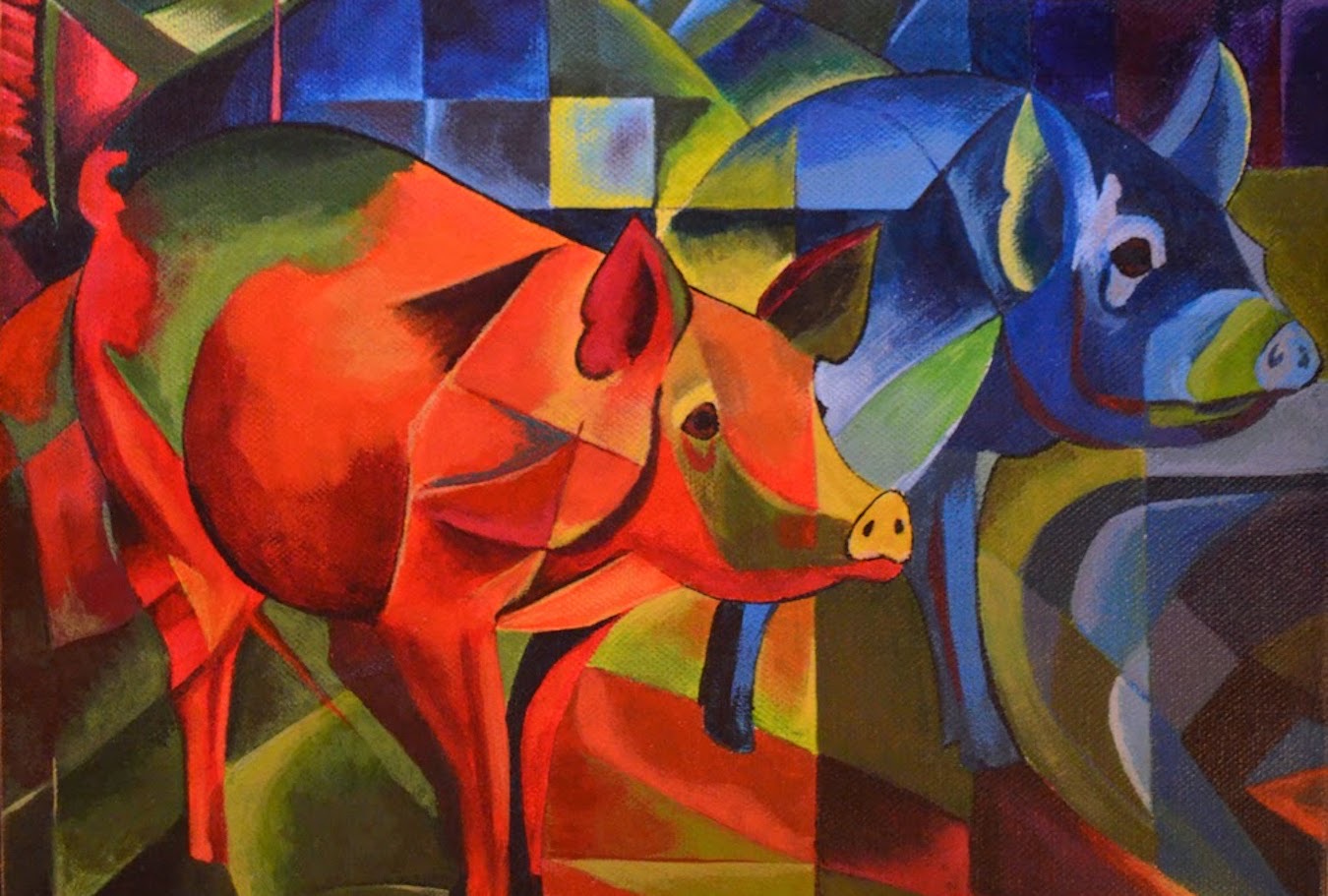 Pigs_by_Franz_Marc_(1913)